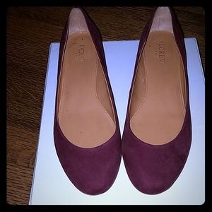 J.Crew suede ballet flats